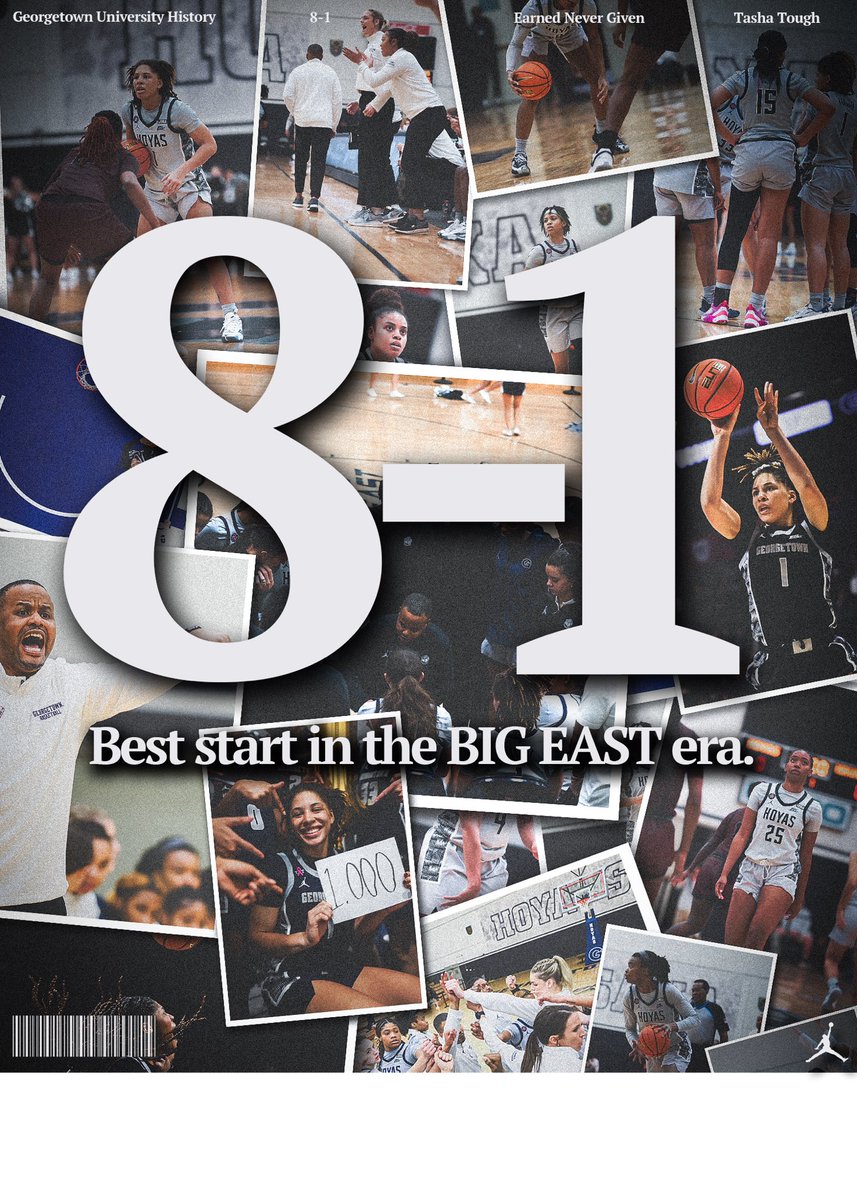 Georgetown WBB (@georgetownwbb) on Twitter photo Write 8-1 into the record books! 📚
Hoyas have posted their best start in the <a href="/BIGEASTWBB/">BIG EAST WBB</a> era!
#HoyaSaxa #EarnedNeverGiven #TashaTough Write 8-1 into the record books! 📚
Hoyas have posted their best start in the <a href="/BIGEASTWBB/">BIG EAST WBB</a> era!
#HoyaSaxa #EarnedNeverGiven #TashaTough