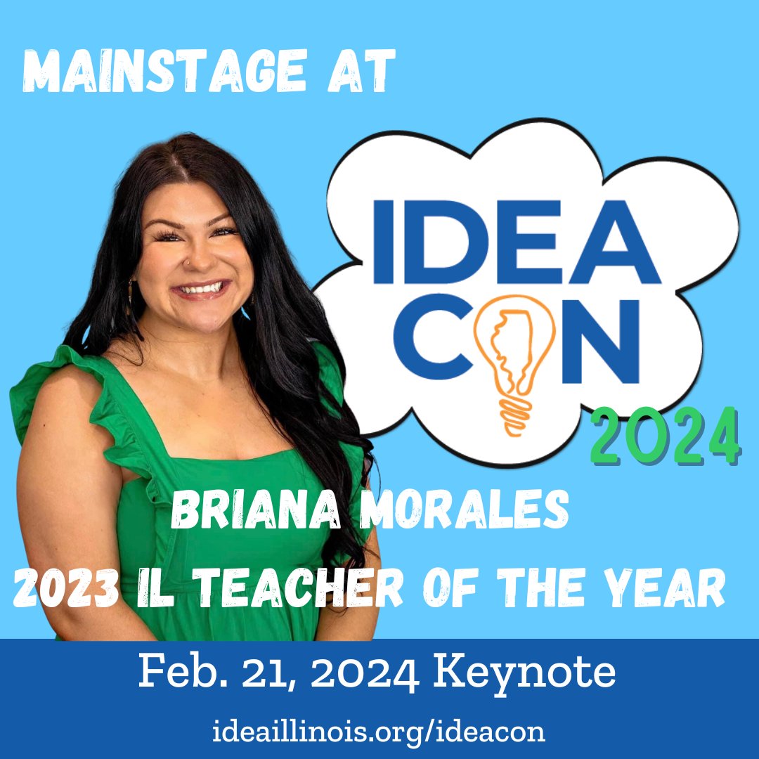 IDEA (@ideaillinois) on Twitter photo Hitting the mainstage at #IDEAcon 2024:
2/19 - AI and game-based learning guru <a href="/StephenReidEdu/">Stephen Reid - Digital Druid</a>
2/20 - <a href="/OurVoiceAll/">Our Voice Alliance</a> improving equity and empathy in education
2/21 - 2023 IL TOY <a href="/queenh0neyb/">Bri Morales #ILTOY23</a> 
See the conference schedule and register today at ideaillinois.org/ideacon!
#IDEAil Hitting the mainstage at #IDEAcon 2024:
2/19 - AI and game-based learning guru <a href="/StephenReidEdu/">Stephen Reid - Digital Druid</a>
2/20 - <a href="/OurVoiceAll/">Our Voice Alliance</a> improving equity and empathy in education
2/21 - 2023 IL TOY <a href="/queenh0neyb/">Bri Morales #ILTOY23</a> 
See the conference schedule and register today at ideaillinois.org/ideacon!
#IDEAil