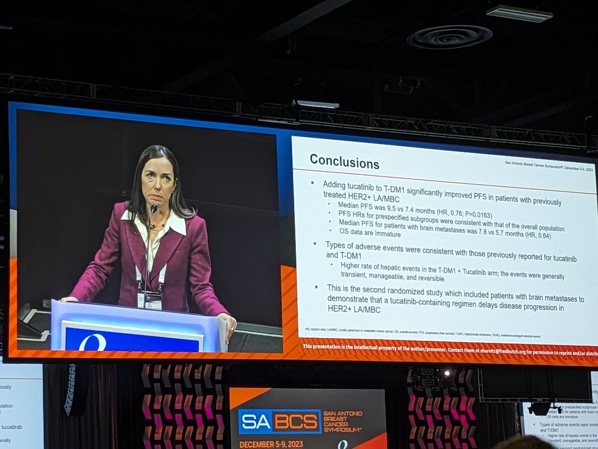 HER2CLIMB-02 results in #brainmets population. Improved PFS and ORR with adding tucatinib to T-DM1. Continued evidence that tucatinib is an option for patients with CNS Mets. And highlighting importance of trials specifically for patients with #brainmets, like BRIDGET! @DukeMets