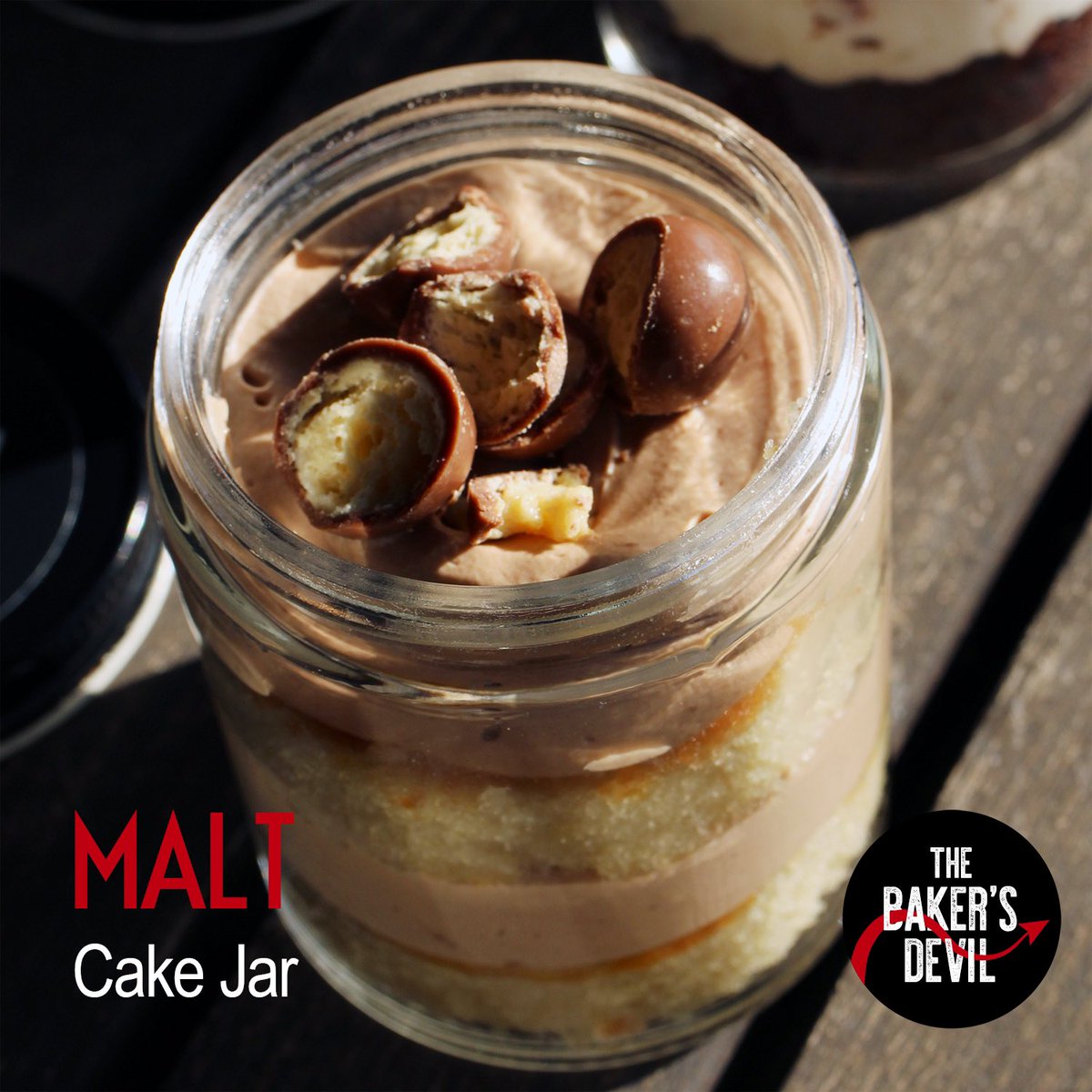 New from the kitchen of The Baker’s Devil - #CakeInAJar. Four flavours are introduced each month on a rotating basis. This month’s flavours:
#BlackForest, #Malt, #mocha, #OrangeCranberry 

#smallbusiness #smallbatchbaking #holidaybaking #holidaymenu #cakejar #jarcake