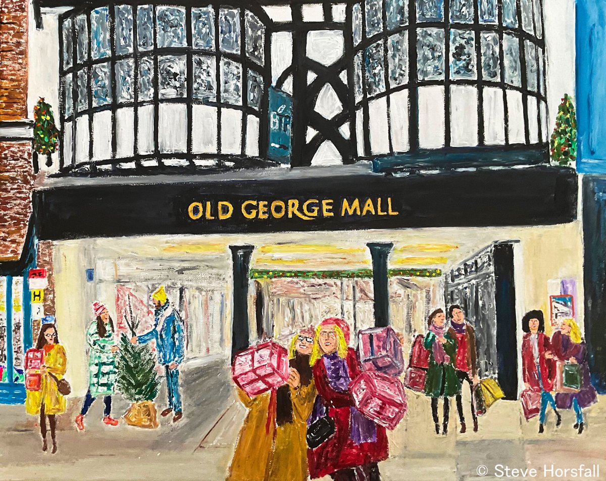 #Painting of the day

'Xmas Shopping in The Old George Mall'

        Prints Available:

#redbubble shorturl.at/yKQZ7 shorturl.at/bdnwL 

artpal.com/thehorsfalls#i2

#Salisbury #art #OldGeorgeMall #Christmas #christmascards 

stevehorsfall.weebly.com/salisbury-cath……………