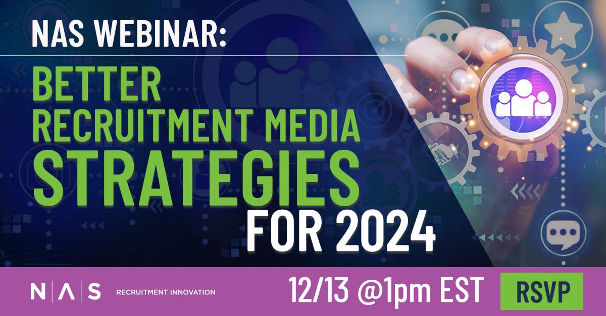 Join Daniel O'Neill, Vice President of Talent Strategy, and Tina Gotter, Account Director, on Wednesday, December 13th at 1 pm EST. Explore our strategies to enhance your recruitment marketing media budget for 2024! Save your seat today: hubs.ly/Q02cbZvN0