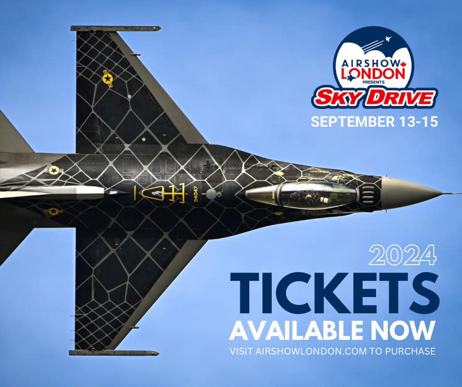 🎟️2024 TICKETS NOW AVAILABLE🎟️

Secure your spot at the Best Airshow in North America! 

Visit airshowlondon.com for ticket info, event details &amp; to grab your spot at this must-attend family event✈️🚁🛩️

The countdown to #SKYDRIVE 2024 is on! 

Sept. 13-15, 2024🗓️
