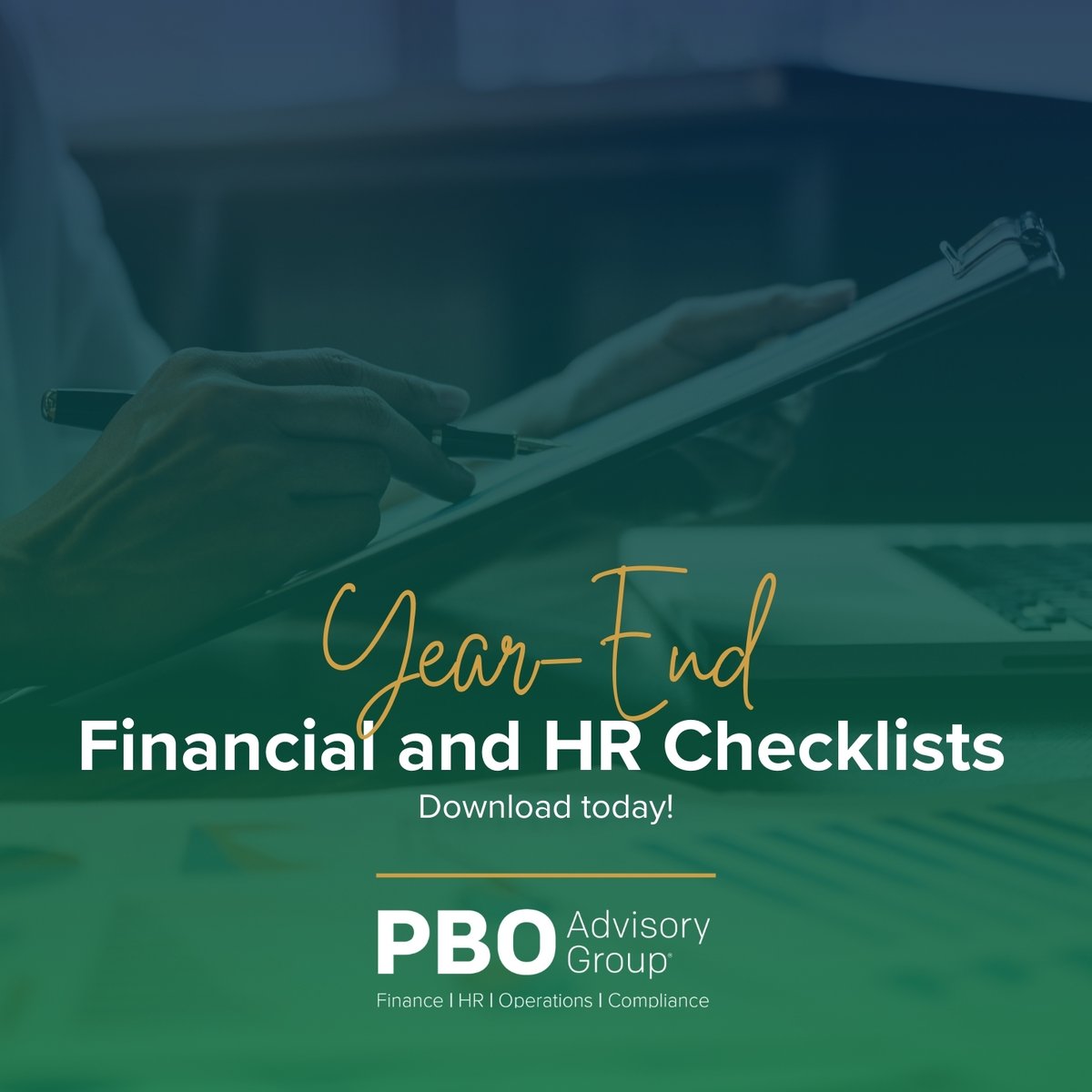pboadvisory's tweet photo. Gear up for a successful 2024 with PBO Advisory Group's year-end checklists! Streamline your accounting and HR tasks to set your business on the right track. Don't wait – download your free copies today! https://t.co/1MAuP8XHCy #yearendchecklist #businesschecklist #HRchecklist https://t.co/LBM6JKtGz6