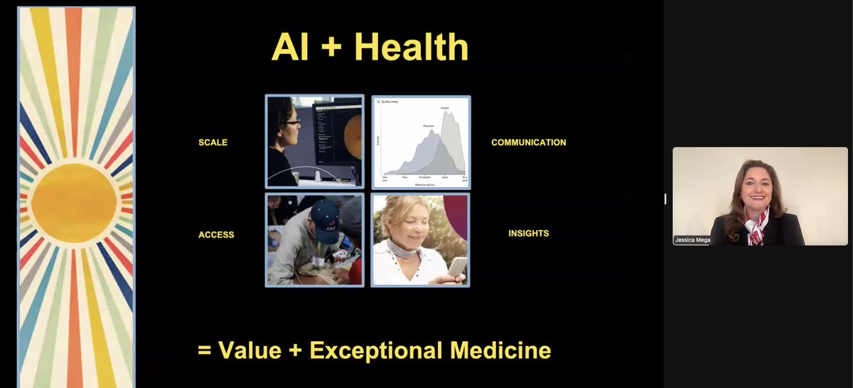 Kicking off of #StanfordAIHealth with our first keynote!

'If we learn from the lessons over time, the early landmarks, the technical advances, we can bring these concepts to move foward on exceptional medicine, which leads to exceptional health.' - Dr. Jessica Mega @StanfordMed