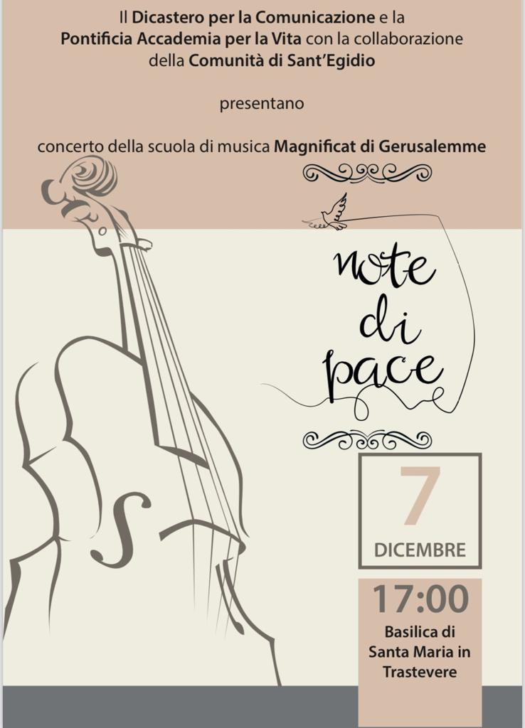 Domani, a S.Maria in Trastevere, bambini ebrei,cristiani e musulmani che cantano insieme
