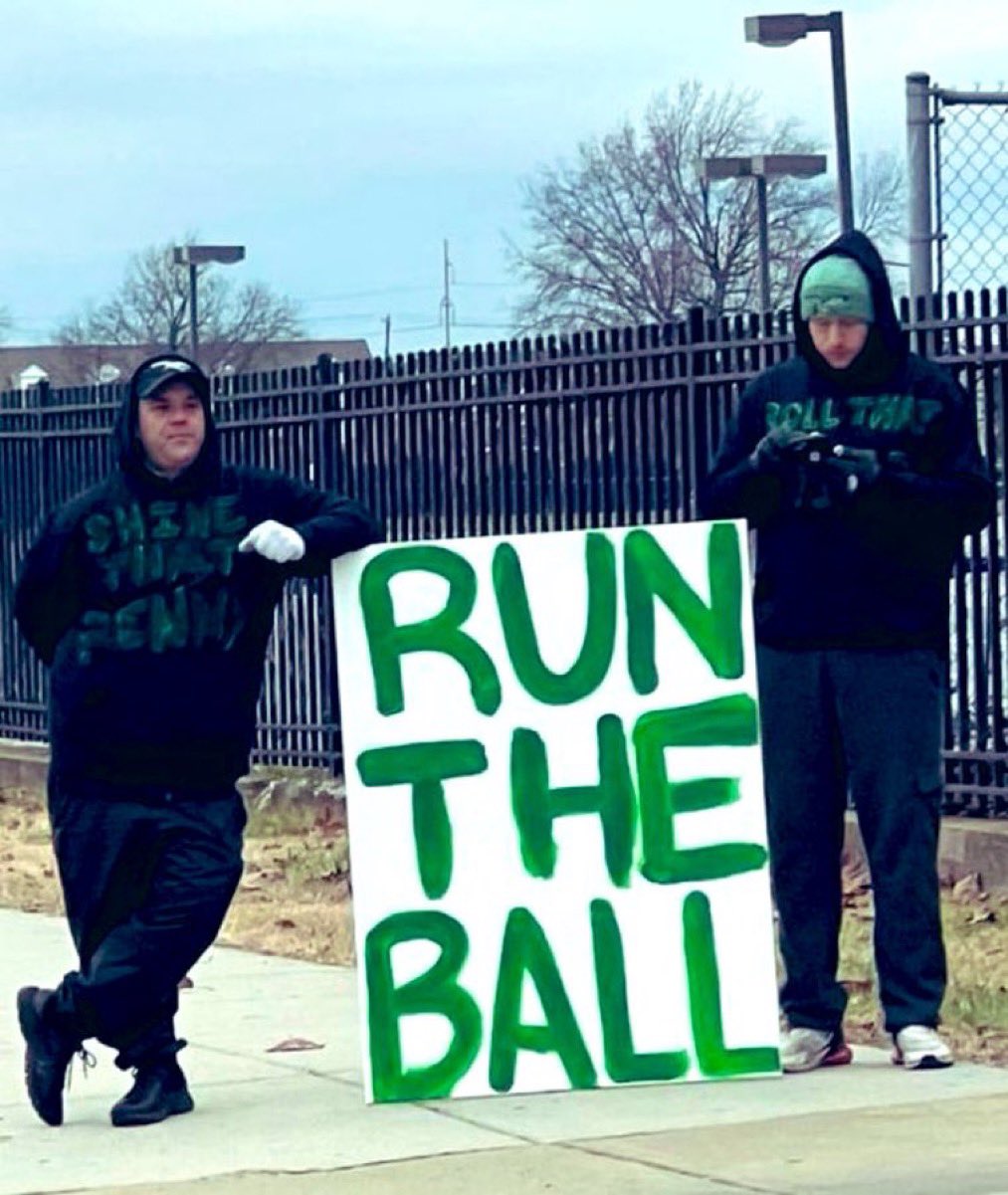 Eagles Nation on X: "Nick Sirianni says he saw the “Run The Ball” fans  outside the NovaCare Complex today: “We sent them coffee. I love our fans,  their passion, their energy. It's