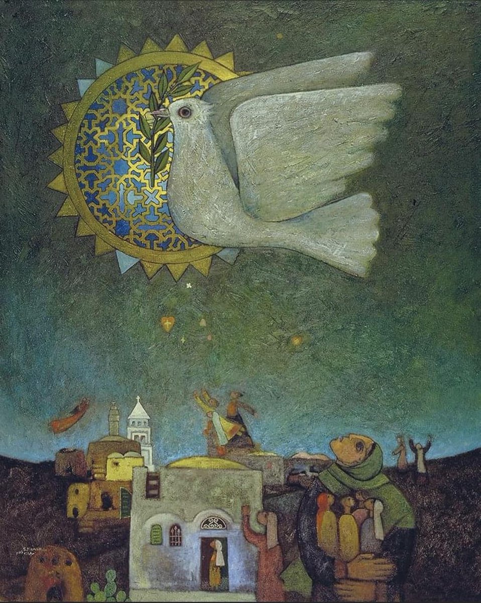 Ceasefire, for good. ‘Hope’ by Sliman Mansour.