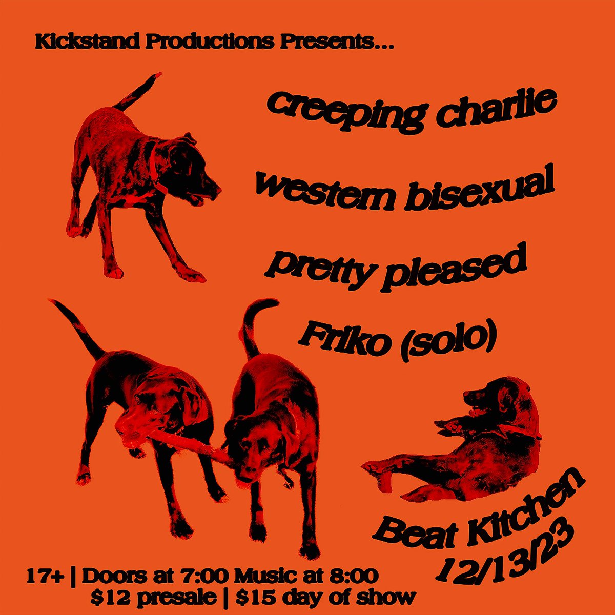 Pretty Pleased (@prttyplsd) on Twitter photo Yoooo we’re stomping through <a href="/beatkitchenbar/">Beat Kitchen</a> next Wednesday with Creeping Charlie, Western Bisexual, and Friko (solo) Yoooo we’re stomping through <a href="/beatkitchenbar/">Beat Kitchen</a> next Wednesday with Creeping Charlie, Western Bisexual, and Friko (solo)