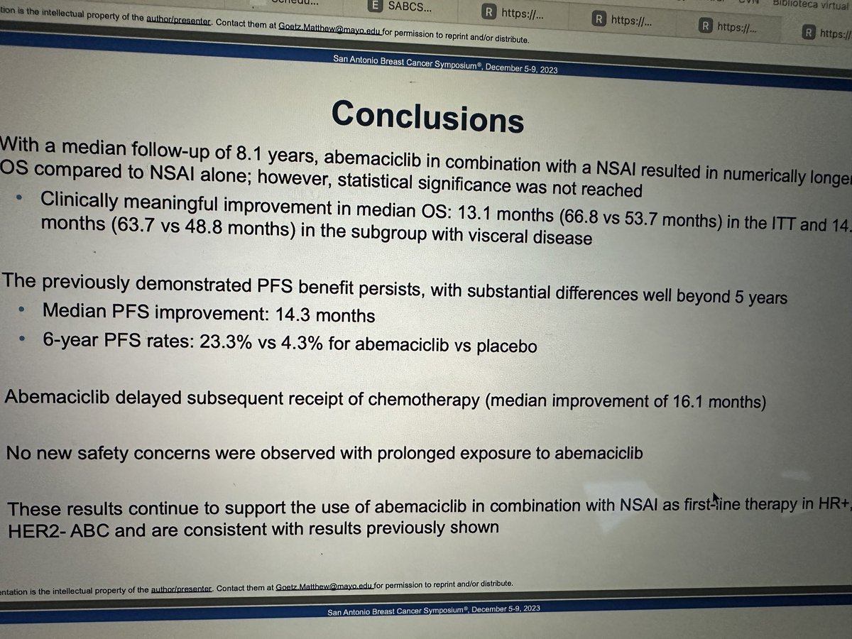 Monarch3 final OS results: non significant improvement despite numerical difference. PFS mantain impressive improvement in favour to abema #SABCS23 @ESMO_Open @_SOLTI @ASCOPost @SABCSSanAntonio