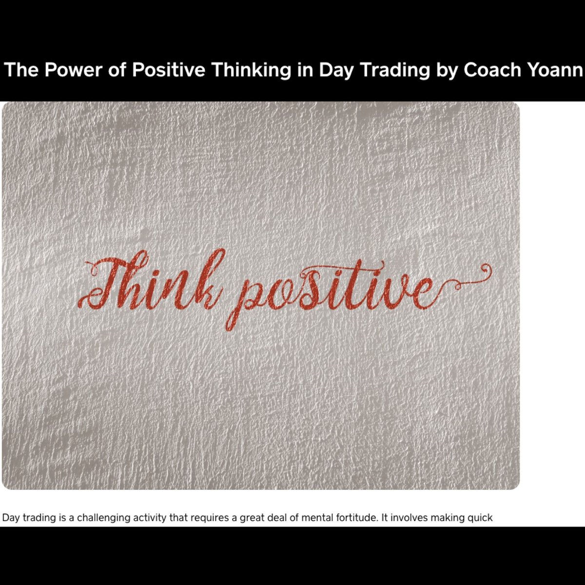 Read article here:
coachyoann.com/the-power-of-p…

Book your 1:1: coachyoann.com

Disclaimer: My Posts are my opinions and for educational purpose only, not financial or investment advice.

#CoachYoann #TraderMindset #Daytrader  #MindsetCoach #FitnessCoach #TradingMentor