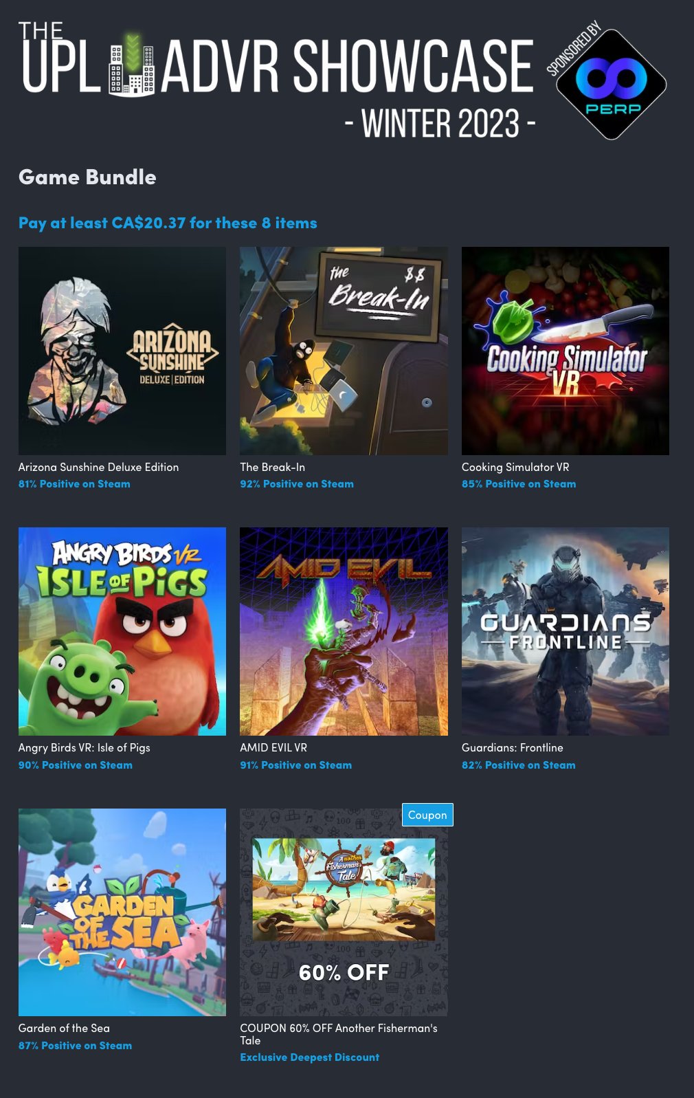 Lbabinz 🇨🇦 on X: Humble VR Games Bundle  #ad   / X