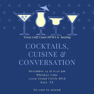 HFMATXGC1's tweet photo. Next week we have Free Webinars and our last Networking Event of the year. Learn more and RSVP in our chapter email here: https://t.co/Py9nPqARf6

#hfma #hfmatxgc https://t.co/kuHjhCUVRP