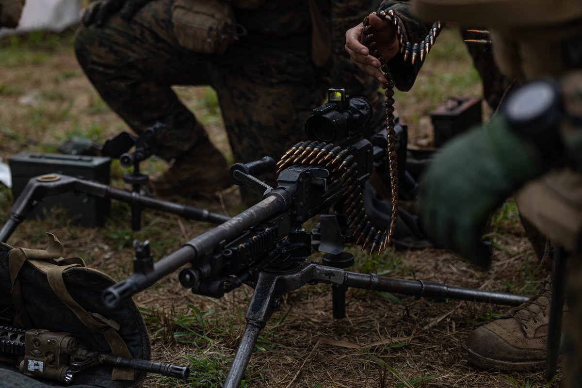 #USMarines with 1st Battalion, 7th Marine Regiment and Indonesian marines with 4th Marine Infantry Brigade, Pasmar 1, participate in a live-fire machine gun training exercise at Piabung Training Area in Sukabumi, West Java, Indonesia, Dec. 1, 2023.

#USMC #KerisMAREX #MRFSEA