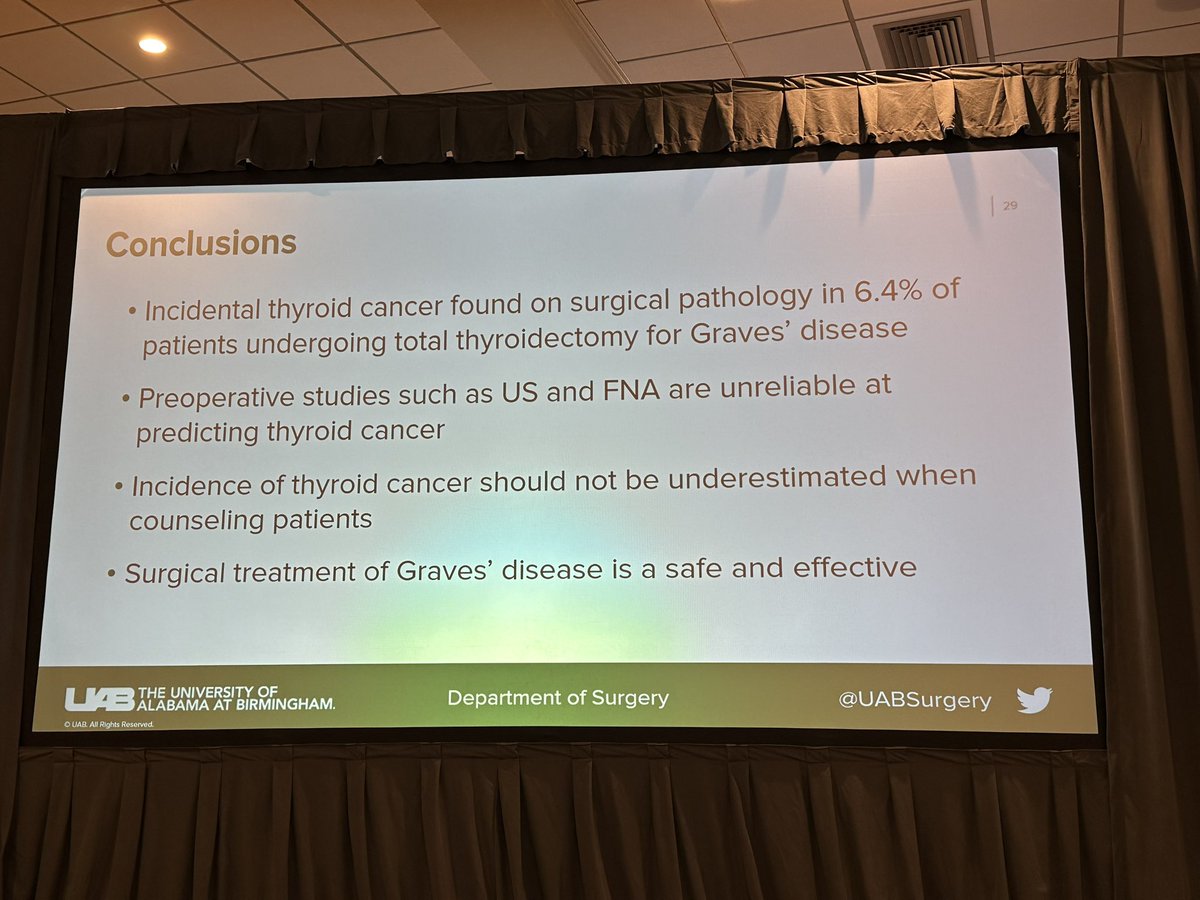 Rongzhi Wang |王肜治 (@wrongzhi) on Twitter photo Great presentation at the Southern Surgical Association! <a href="/jess_mcmullin/">Jessica Liu McMullin</a> The incidental thyroid cancer in Graves’ disease is significant and should be addressed.
So fortunate to work with you <a href="/UABSurgery/">UAB Surgery</a> when you were a fellow and can’t wait to visit you at <a href="/UofUSurgery/">UofUSurgery</a> soon! Great presentation at the Southern Surgical Association! <a href="/jess_mcmullin/">Jessica Liu McMullin</a> The incidental thyroid cancer in Graves’ disease is significant and should be addressed.
So fortunate to work with you <a href="/UABSurgery/">UAB Surgery</a> when you were a fellow and can’t wait to visit you at <a href="/UofUSurgery/">UofUSurgery</a> soon!