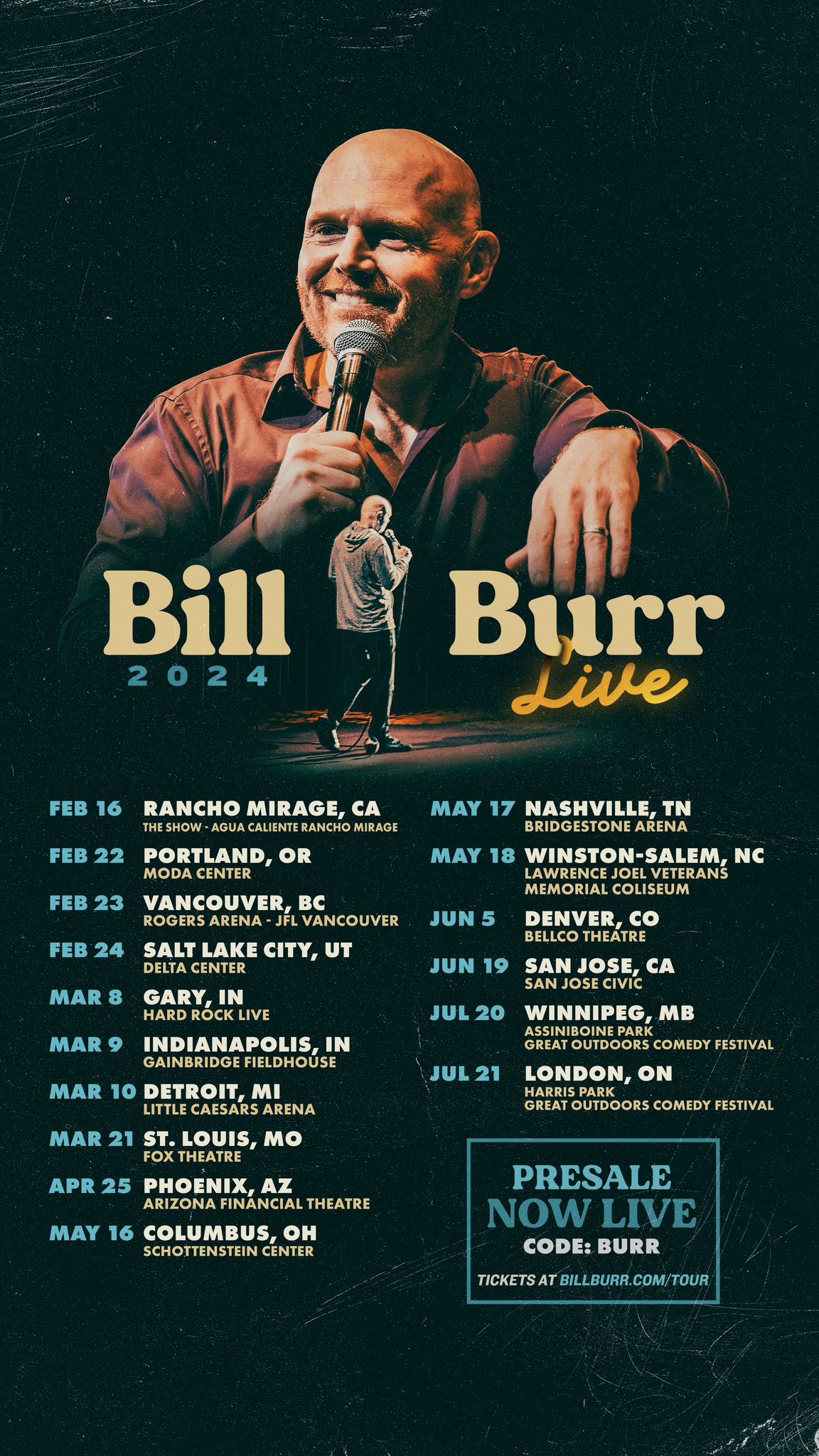 Bill Burr Comedy Tour 2024 Hilarious Nights Await