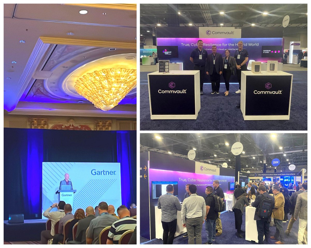 We had a great start at #GartnerIT IOCS at #LasVegas! A full room at Thomas Bryant's session to engaging demos with our #Commvault experts — and we have more in store. Come drop by booth #229 and explore cutting-edge data management solutions. ow.ly/36cE1051LFG