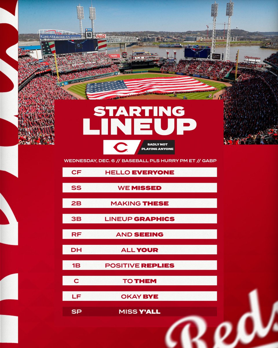 Here is today's starting lineup: