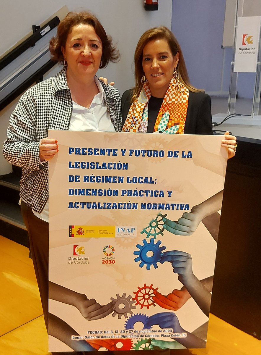 Silvia Muñoz Pérez (@silviamupe) on Twitter photo La <a href="/dipucordoba/">Diputación de Córdoba</a> y el <a href="/INAP_ES/">Instituto Nacional de Admón. Pública</a> me invitaron a participar en el curso ""Presente y futuro de la legislación de régimen local: dimensión práctica y actualización normativa", compartí mesa con
<a href="/IbabeSara/">Sara Hernandez Ibabe</a> y @jmburgars, un interesante foro para "discrepar" por el bien de las AA.LL. La <a href="/dipucordoba/">Diputación de Córdoba</a> y el <a href="/INAP_ES/">Instituto Nacional de Admón. Pública</a> me invitaron a participar en el curso ""Presente y futuro de la legislación de régimen local: dimensión práctica y actualización normativa", compartí mesa con
<a href="/IbabeSara/">Sara Hernandez Ibabe</a> y @jmburgars, un interesante foro para "discrepar" por el bien de las AA.LL.