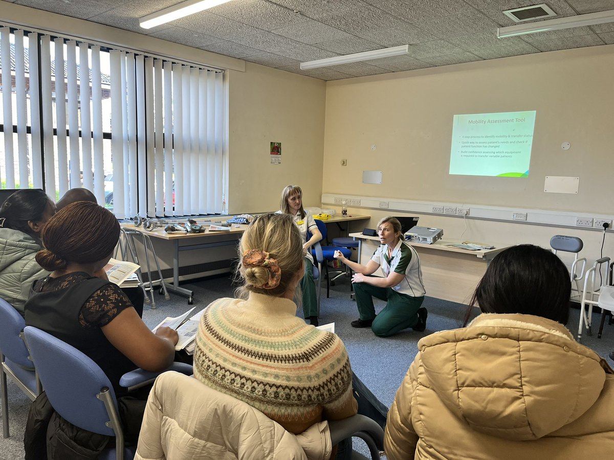 💫Today we ran our first Rehab Skills Development Day 💫 with fantastic HCSW’s ⭐️ Practical workshops, person-centred goal setting, MDT working, rehab 24/7 & empowering the HCSW team…just some of the topics that generated brilliant conversations & learning 💙#communitybedsopt