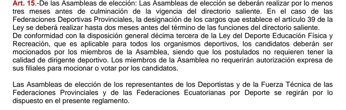 Señor <a href="/aguschmer/">Andrés Guschmer Tamariz</a> 🚨💣

Bajo el principio de lo de El Nacional varios clubes INCLUIDA FEF no cumplieron con el requisito de anticipación de 3 meses para convocar a elecciones

En el caso de FEF no se debió inscribir el directorio e inhabilitar por 8 años al Presidente y directorio