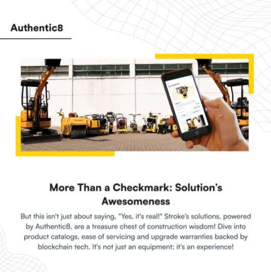 eisenreich's tweet photo. https://t.co/aAAs4XBBH5 x Stroke Equipment 🏗️

Stroke India 🇮🇳 recently collaborated with @Authentic8_ to authenticate equipment through QR/NFC and tamper-proof #blockchain ledgers. #runsonvechain ⛓️

#Authentic8 #vechain #Tech $VET #Contstruction #Technology https://t.co/nvivSi0auN