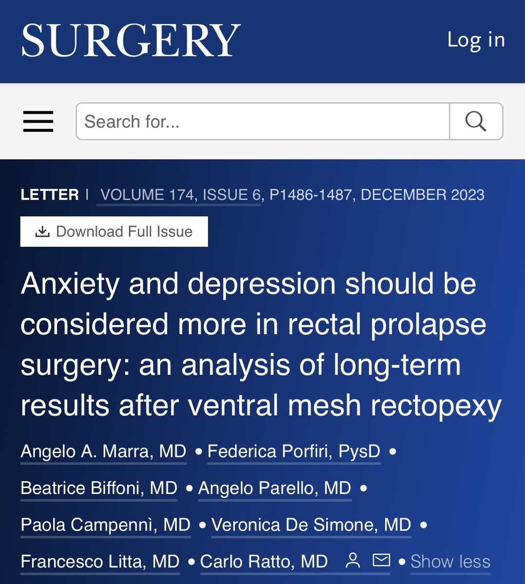 SURGERY Journal tweet media