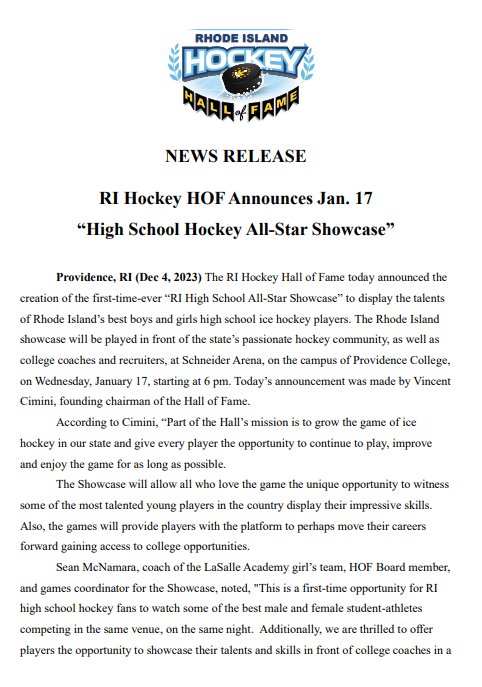 RI Hockey Hall of Fame tweet media