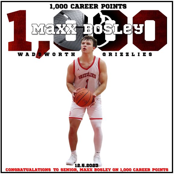 Congrats to senior Maxx Bosley for scoring his 1,000th last night at Brunswick. Maxx has spent countless hours in the gym working at his game. What an amazing accomplishment and much deserved. I am so proud of you Maxx, love you <a href="/maxxbozzz/">Maxx Bosley</a>