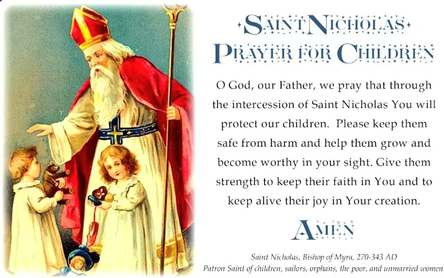 For many families worldwide who still celebrate St. Nicholas today, 'tis a big day for the children, so say a prayer that it has been special for all of them. 🎅🙏💥 #OriginalSanta 

#stnicholas #stnicholasday #StNikolaus #ProtectOurChildren #ProtectChildren #ProtectChildhood