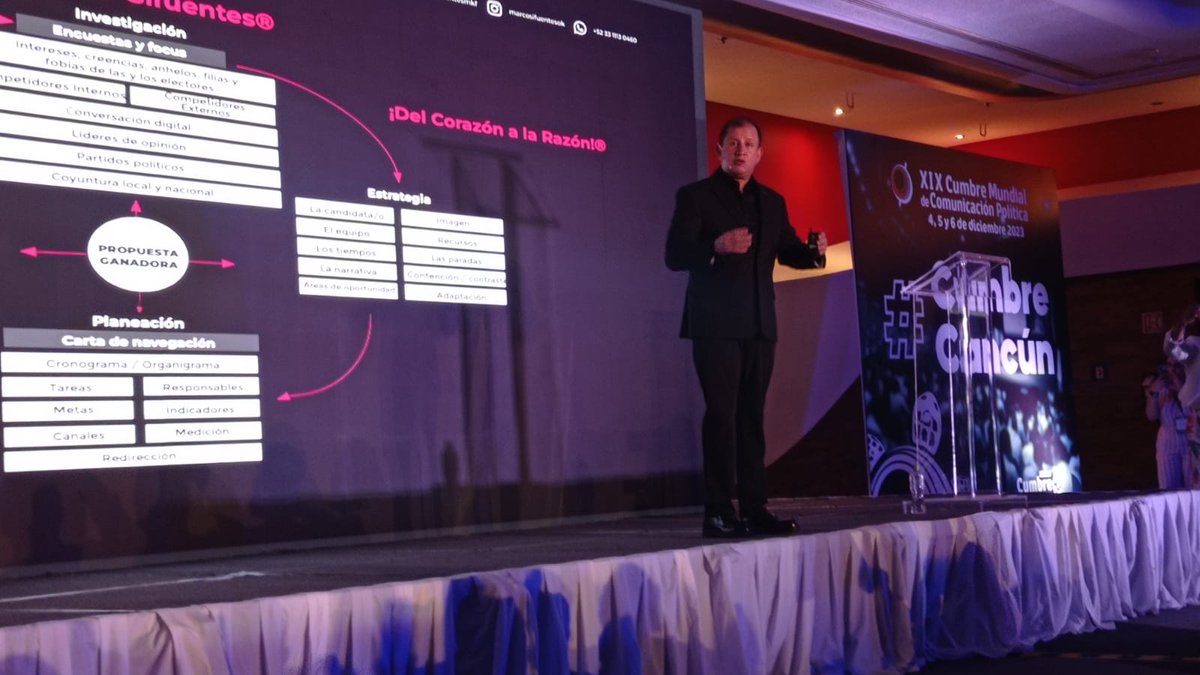 Tercer día de la #CumbreCancún. ✨

Han sido días de full networking  y aprendizaje en #ComPol. Y qué mejor conclusión para este magno evento que <a href="/1marcosifuentes/">Marco Sifuentes</a> y su tema "Ganar y punto". 🥹