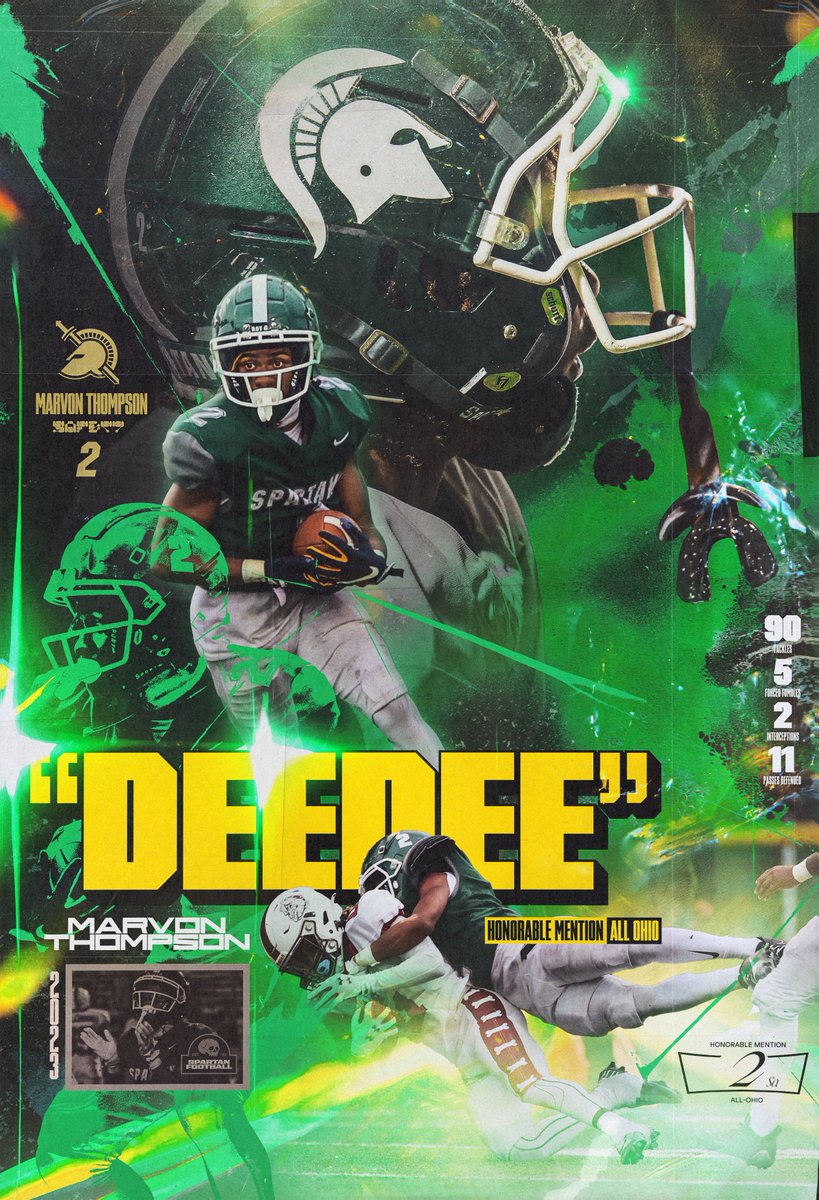 Huge congratulations to sophomore DB Marvon Thompson on being named Honorable Mention All-Ohio