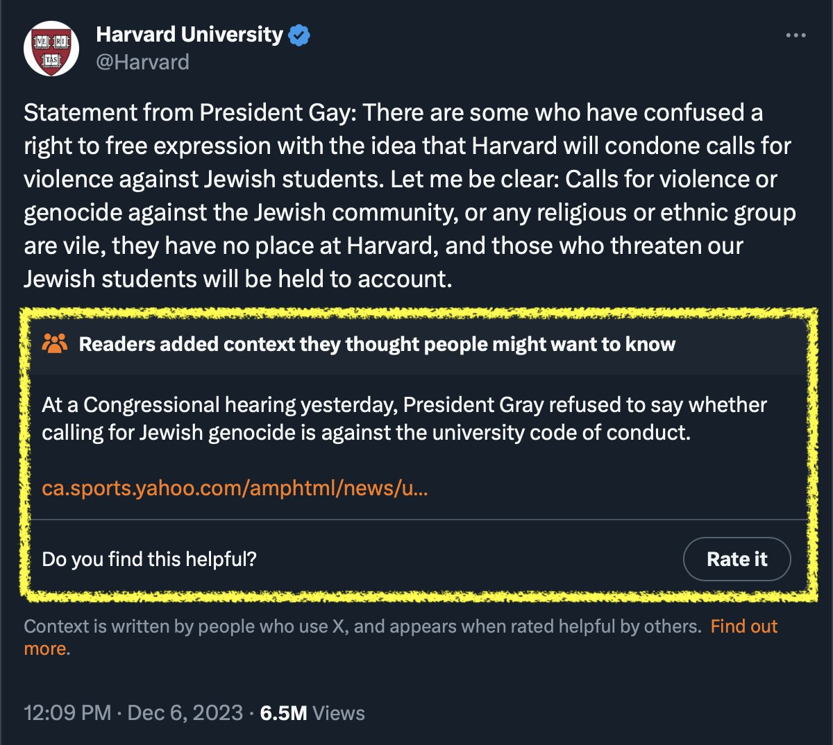 💥💥💥 @Harvard just got Community Noted!