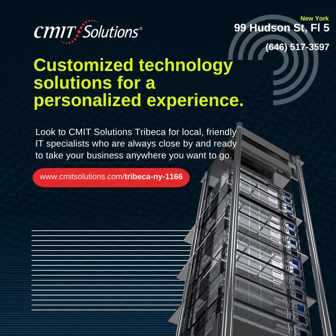 CMITofTribeca's tweet image. Empower your business journey with CMIT Solutions Tribeca! 🚀🔧 Our local and friendly IT specialists are your trusted partners, always close by and ready to propel your business to new heights. Let&apos;s navigate the tech landscape together! 💻🌐 #CMITSolutions #LocalTechExperts