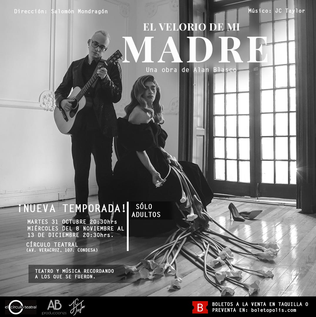 Tenemos 5 pases dobles para "EL VELORIO DE MI MADRE"
Hoy, miércoles 6 de diciembre, a las 20:30 hrs. En <a href="/CIRCULOTEATRAL/">El Círculo Teatral</a> (Av. Veracruz 107, Condesa)

Danos Repostear, tu nombre completo y te apuntamos en la lista. ¡Suerte!