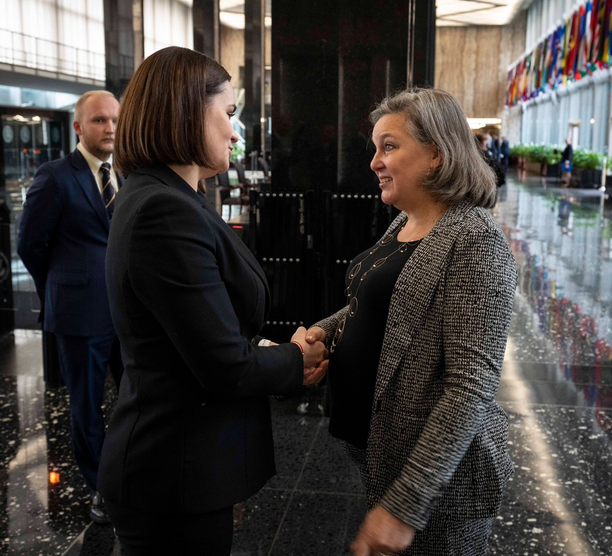 It’s happening.  Acting Deputy Secretary of State Nuland and @Tsihanouskaya just opened the first Strategic Dialogue of the U.S. and the Belarus democratic forces. We strongly support – as we have for decades – a democratic, sovereign Belarus. 1/2