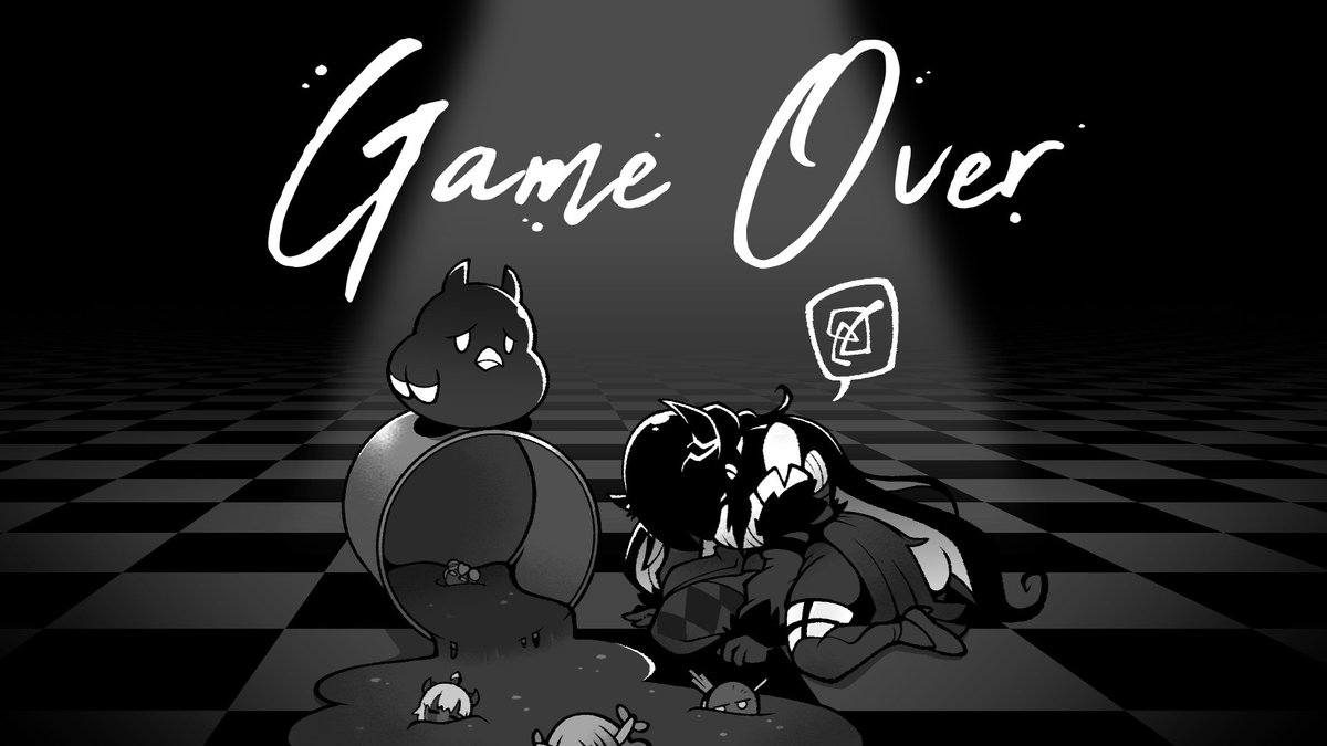 The Game Over screens from The Demon of Sound & Soup (from Age of Advent). Sometimes it's tough making soup #RavenCrafts
