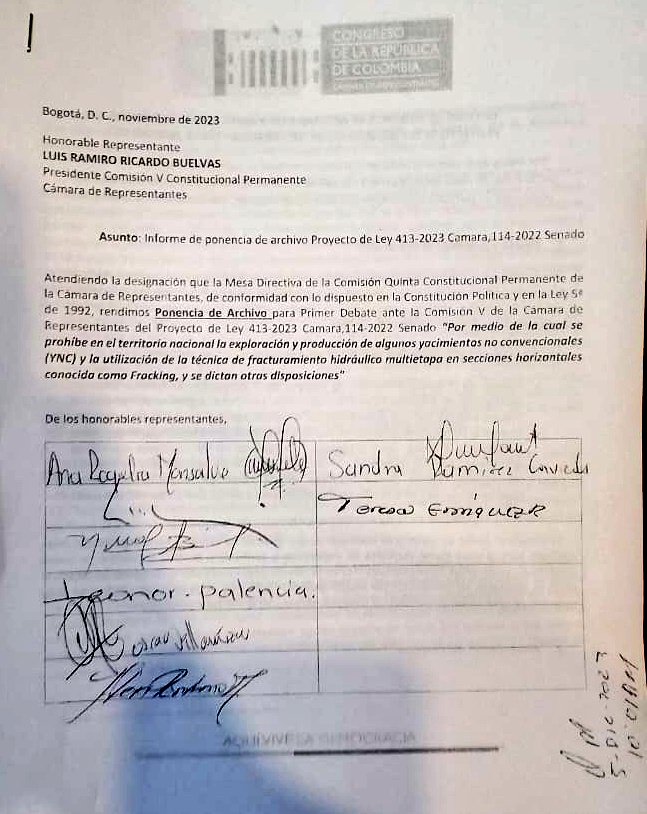 Alianza Colombia Libre De Fracking #SinYNC tweet media