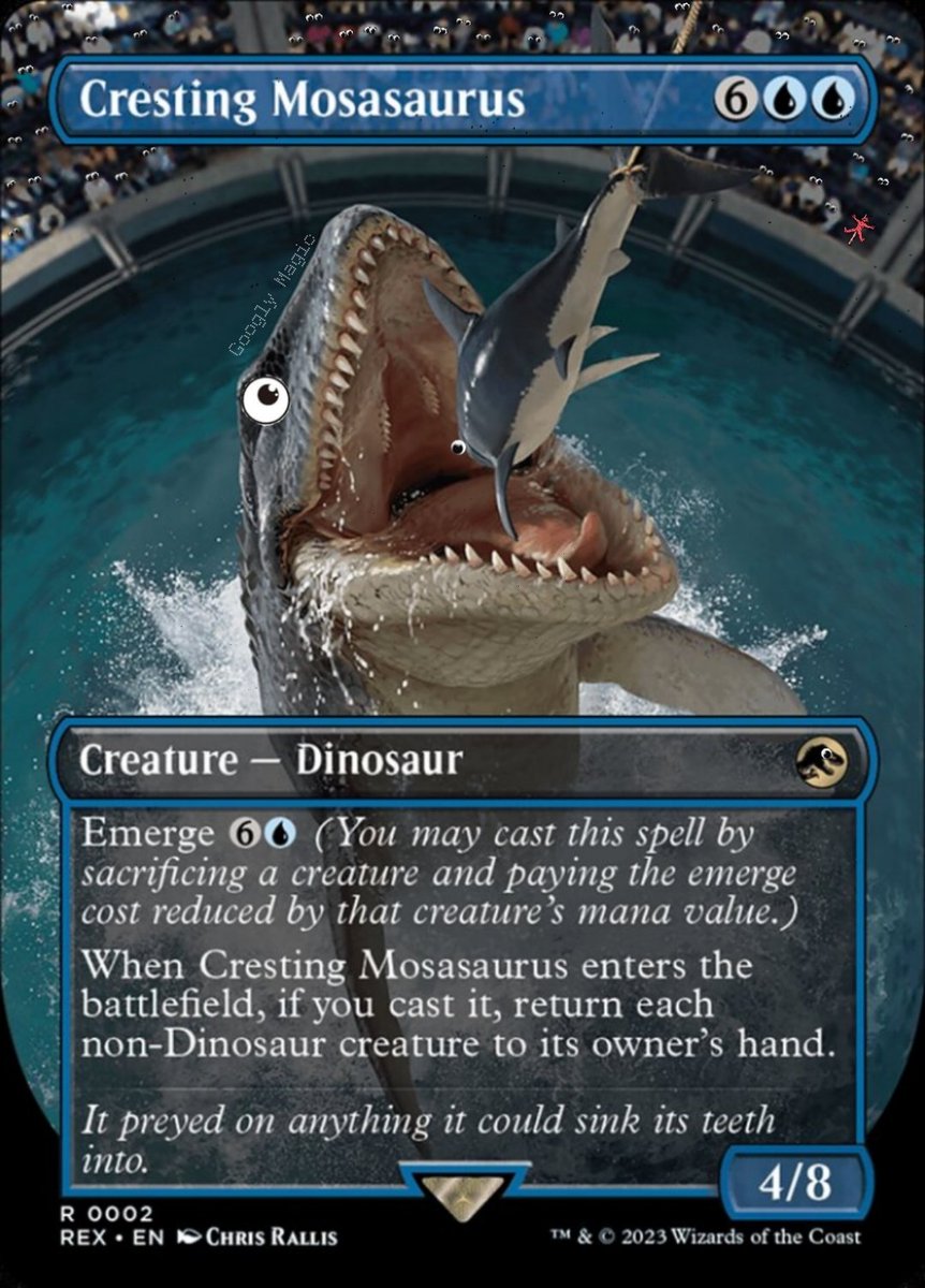 GooglyMagic's tweet photo. Cresting Mosasaurus

🦈 

#MTGGoogly #GooglyMagic

#googlyeyes #dnd #ttrpg #MTGArt
#MTGPauper #MTG #MagicTheGathering
#cEDH #MTGArena #mtgsecretlair #MTGEDH #EDH #Mtgproxy #art #mtgfinance #mtgalter #MTGIxalan #MTGMKM #MTGLCI #MTGKarlov #MTG https://t.co/9CufwcS7aG