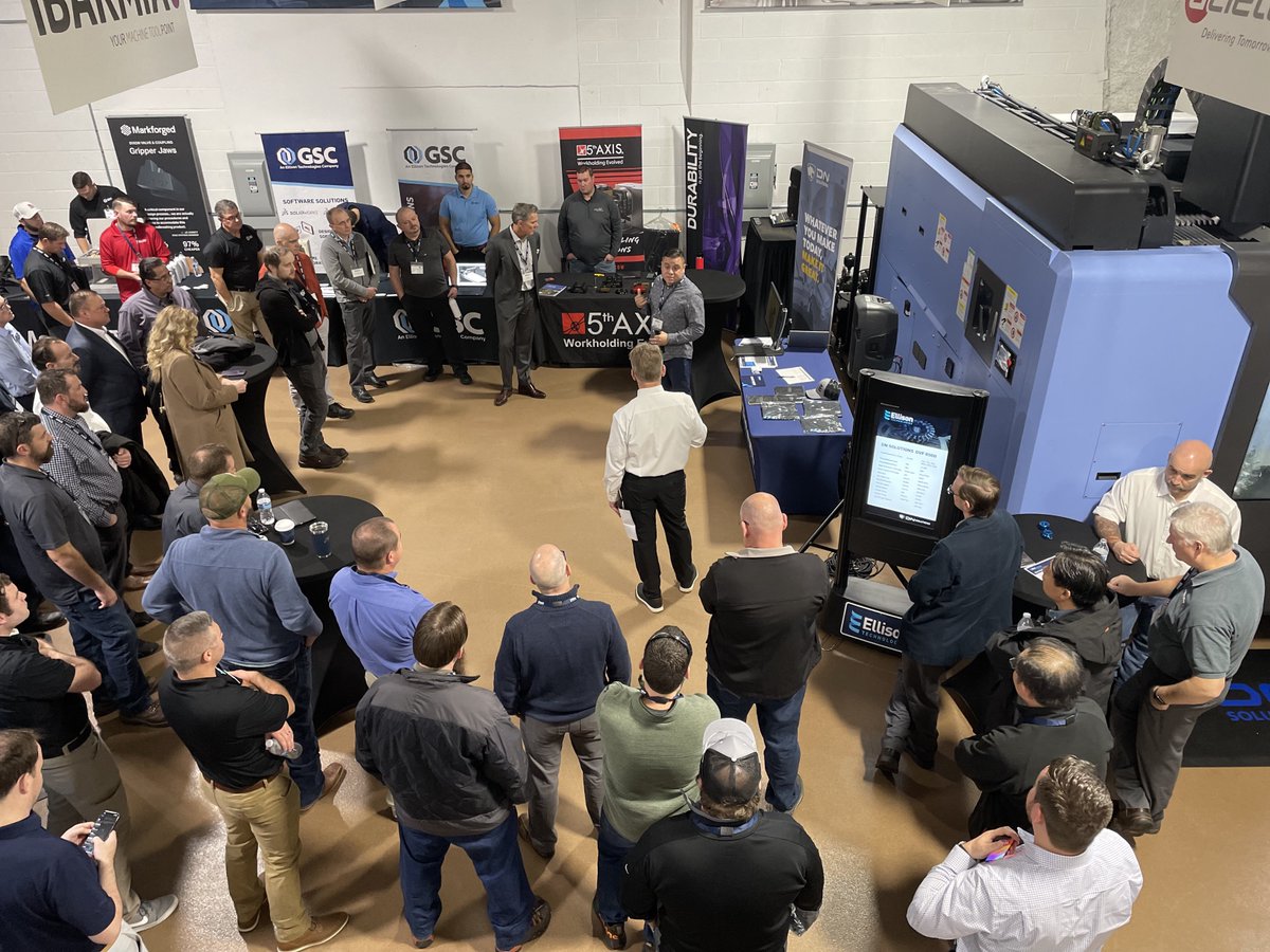 EllisonTech's tweet image. Packed house at our 5-axis Lunch and Learn in our Warrenville, IL office! Huge thanks to our insightful speakers, Jim Carr of CARR Machine &amp;amp; Tool, Inc., and Hector Arroyo of Ballco Manufacturing, Inc. 🌟 #5AxisLearning #PrecisionMachining #ellisontech #makemore