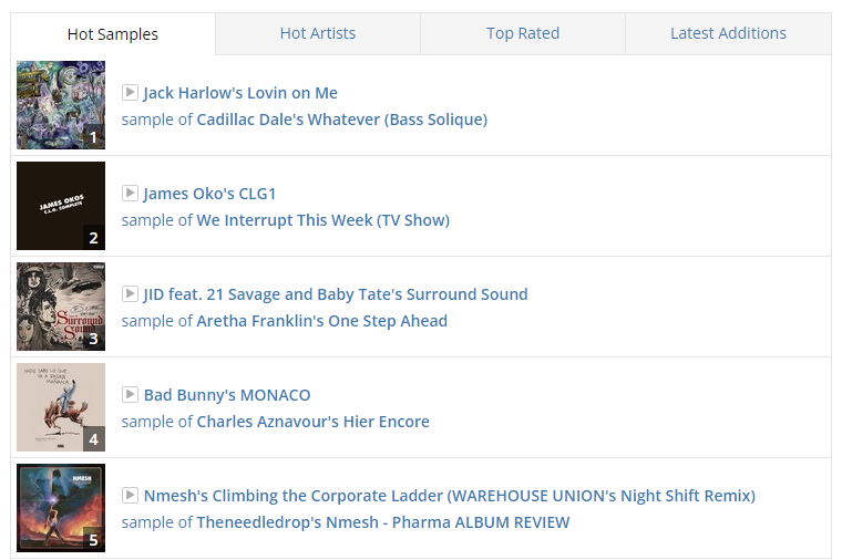 not expecting to pull up WhoSampled (for innocent reasons I swear) and see <a href="/nmeshofficial/">nmesн 🍳</a> charting at #5