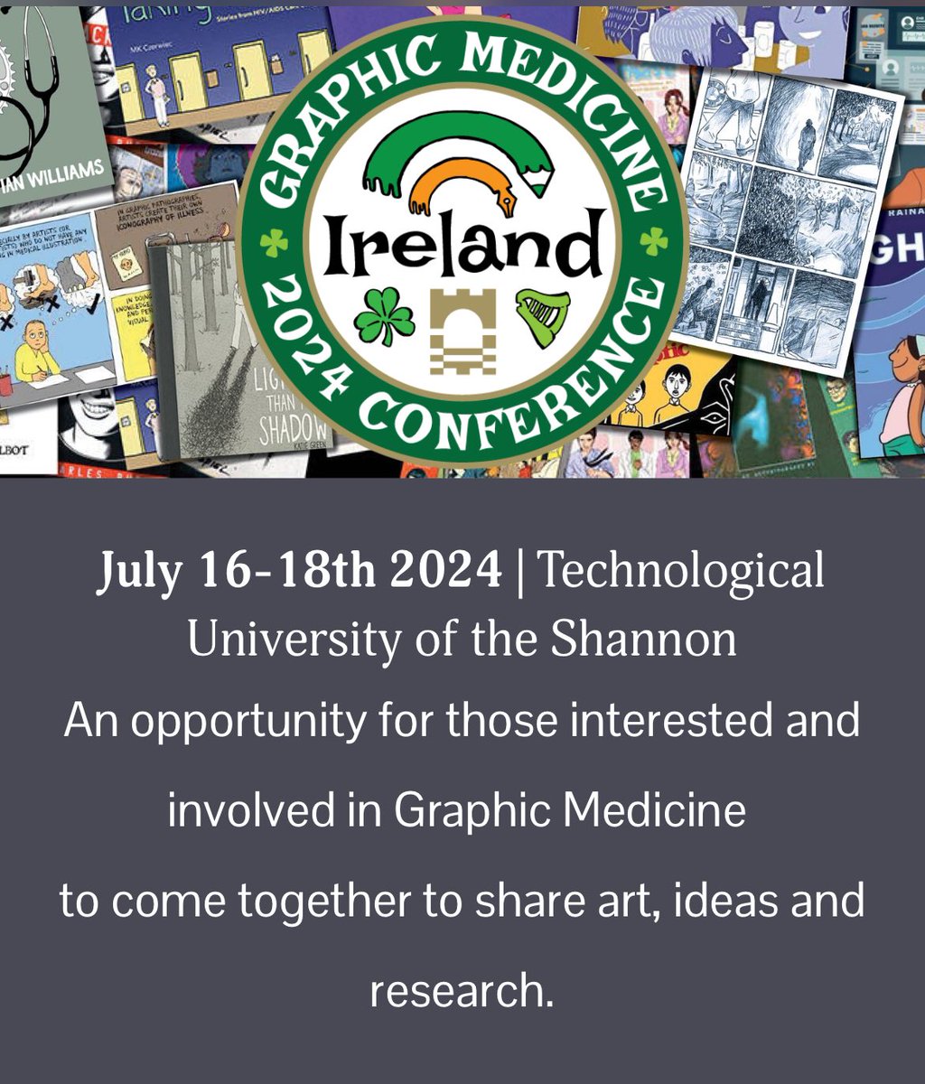 Something to look forward to in 2024! 

👉graphicmedicineconference.com

Proposals for #GraphMed2024 - including talks (long and short), panels, and workshops - are welcome via the conference website until Jan 26th.