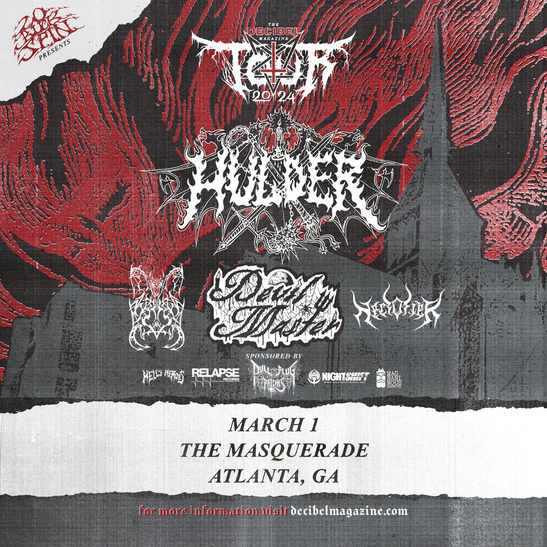 📣 NEW SHOW ANNOUNCED! 🤘 @dbmagazine Tour 2024 w/ Hulder, Devil Master, Worm + Necrofier 📆 3/1/24 in Hell 🎫 ON SALE FRI 12/8 @ 10 AM 🔗 bit.ly/decibel-3-1