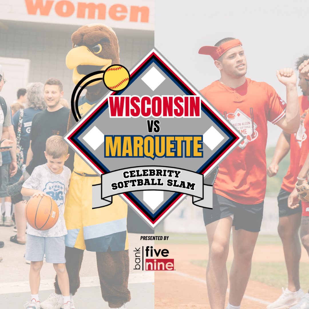 SUNDAY, JULY 14TH, 2024 - WI vs MU Celebrity Softball Slam!

Come out to see your favorite current and past players from each university go head to head on the baseball field!⚾️