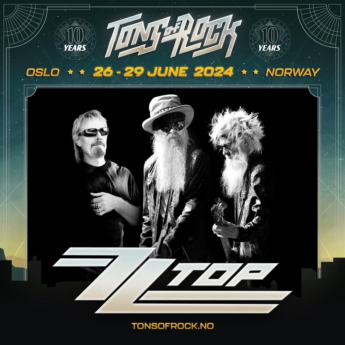 ZZ Top has joined the lineup for Tons of Rock festival in Norway! 🎸 Get ready to see the legendary lineup June 26 - June 29, 2024. Tickets are on sale now at ticketmaster.no/artist/tons-of…