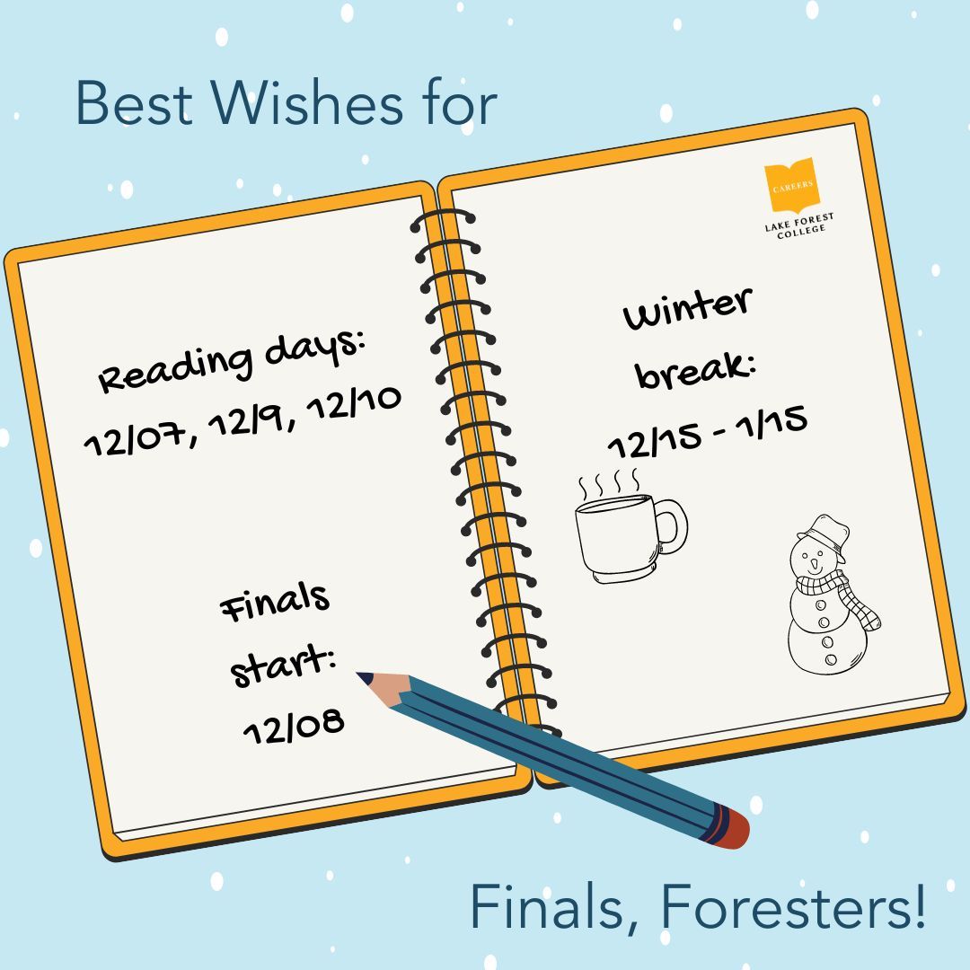 We wish you all the best as you complete your finals, Foresters! Let's end the semester strong and celebrate all you have accomplished this semester. 📚💛