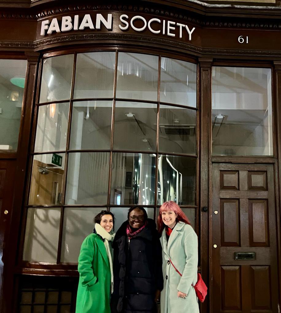 Totally delighted to have been elected chair of @thefabians at this crucial, exciting time for the Labour movement. Pictured w/ @FabianWomen alumni, world-changers @SoniaAdesara & @MariannaMasters. I wouldn’t be here without my sisters, thank you. Looking forward to it ❤️🔥💪