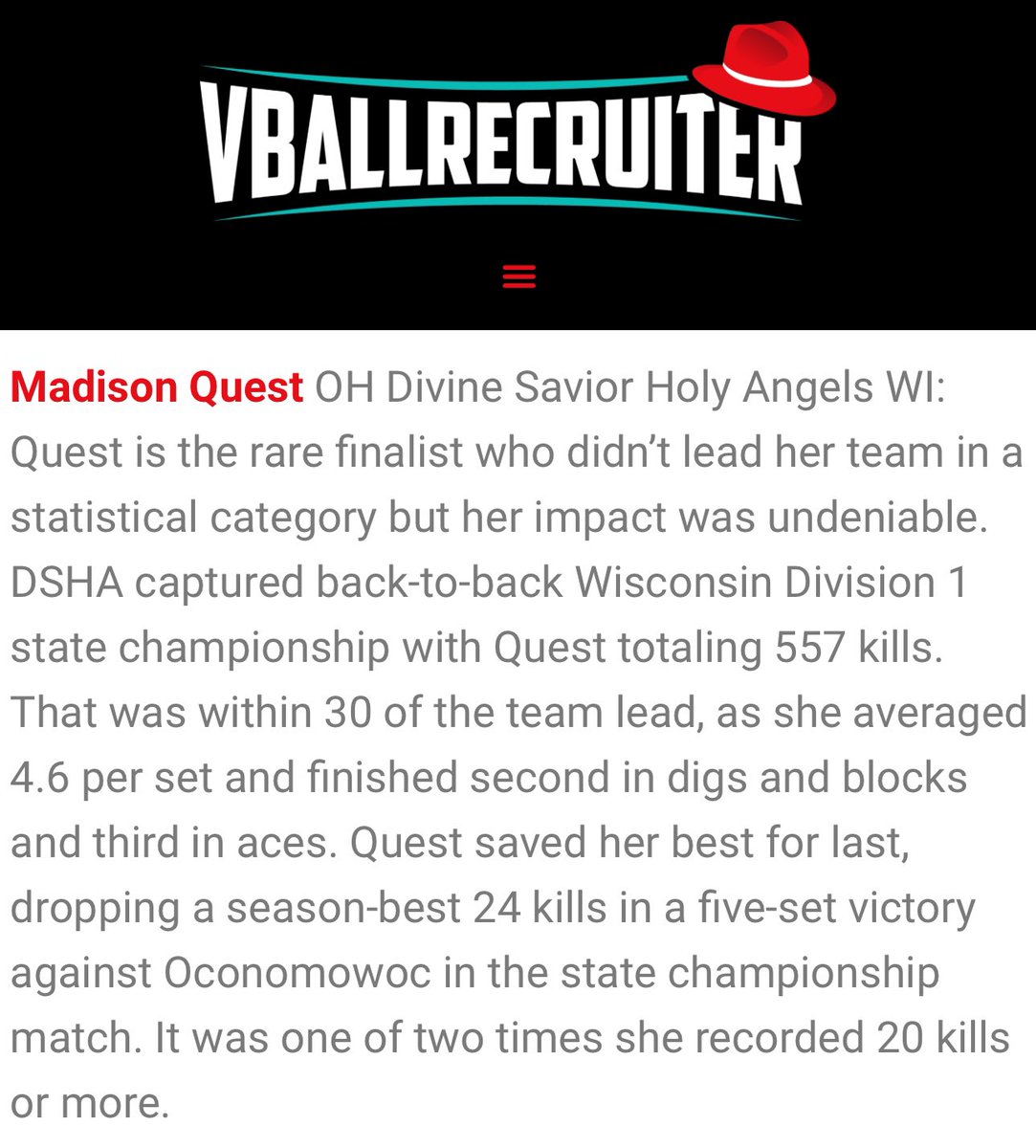 Milwaukee Sting 18 Gold-2025 (@mke_sting_gold) on Twitter photo Proud to see our <a href="/olivia_durst/">Olivia Durst</a> as a HS Libero of the Year candidate and our <a href="/madison_quest/">Madison Quest</a> as a Junior HS Player of the year finalist from <a href="/VBallrecruiter/">Kara Hill</a> ‼️ Way to go ladies! Proud to see our <a href="/olivia_durst/">Olivia Durst</a> as a HS Libero of the Year candidate and our <a href="/madison_quest/">Madison Quest</a> as a Junior HS Player of the year finalist from <a href="/VBallrecruiter/">Kara Hill</a> ‼️ Way to go ladies!