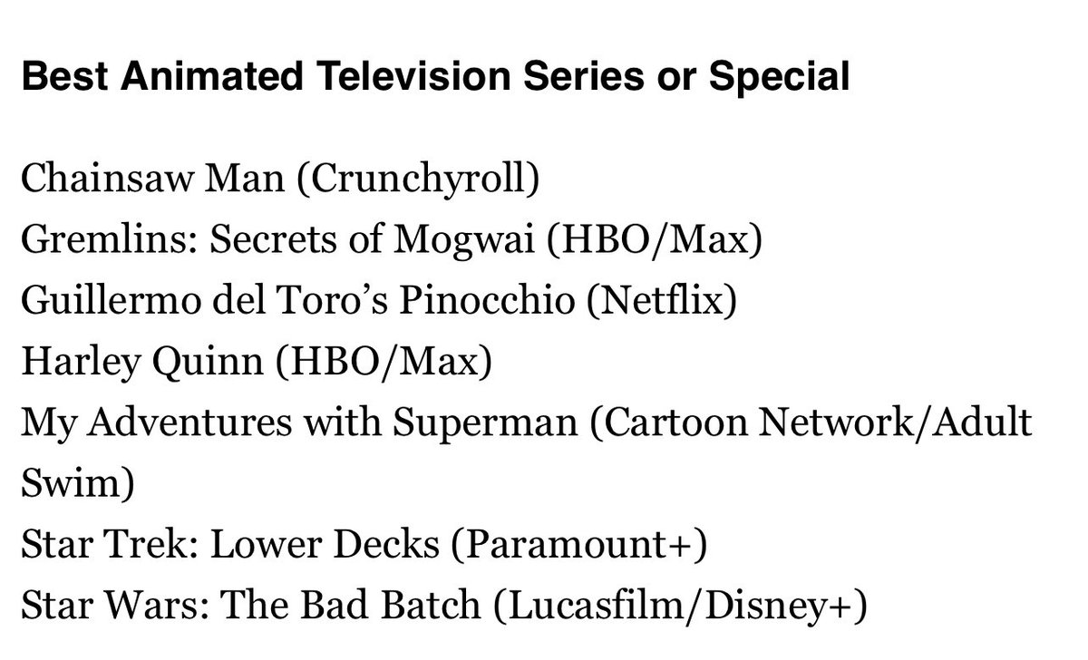 thetzechun's tweet photo. GREMLINS: SECRETS OF THE MOGWAI is nominated for a Saturn Award!

Congrats to our amazing team💛 https://t.co/ih8t4d8kXm