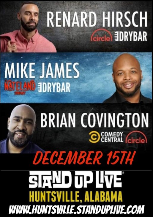 Huntsville! Get ready for the Funny Lane Tour coming to @StandUpLiveHSV Huntsville ! We can't wait! Get your tix today!! #RenardComedy #Huntsville #huntsvillealabama #FunnyLane #standuplive #NashvilleComedy #Nightlife #Love #Funny #standupcomedy #december2023